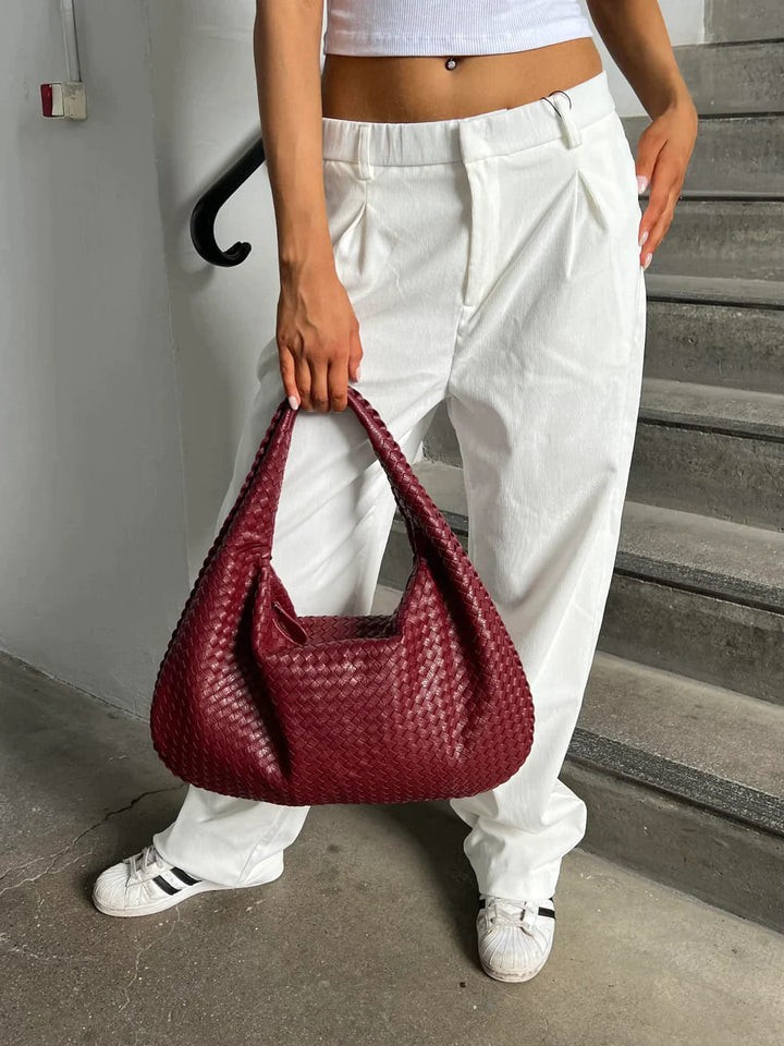 EVERYDAY VEGAN LEATHER BAG -WINE RED
