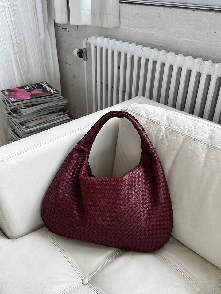 EVERYDAY VEGAN LEATHER BAG -WINE RED